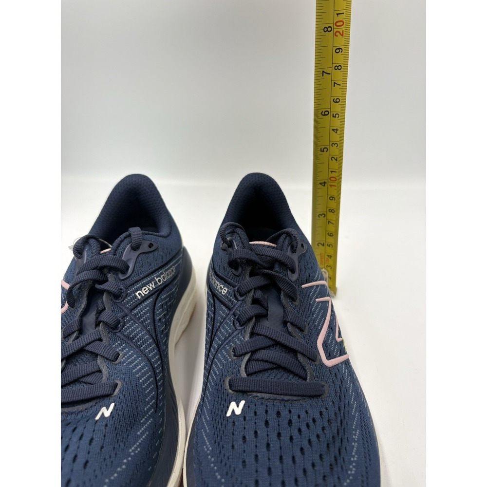 New Balance Fresh Foam Men's Navy Pink Low Top Lace-Up Running Sneakers - Picture 8 of 8